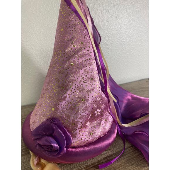 Disney Parks Rapunzel Princess Hat Braided Ponytail Purple Tangled Girls Costume - Picture 3 of 9